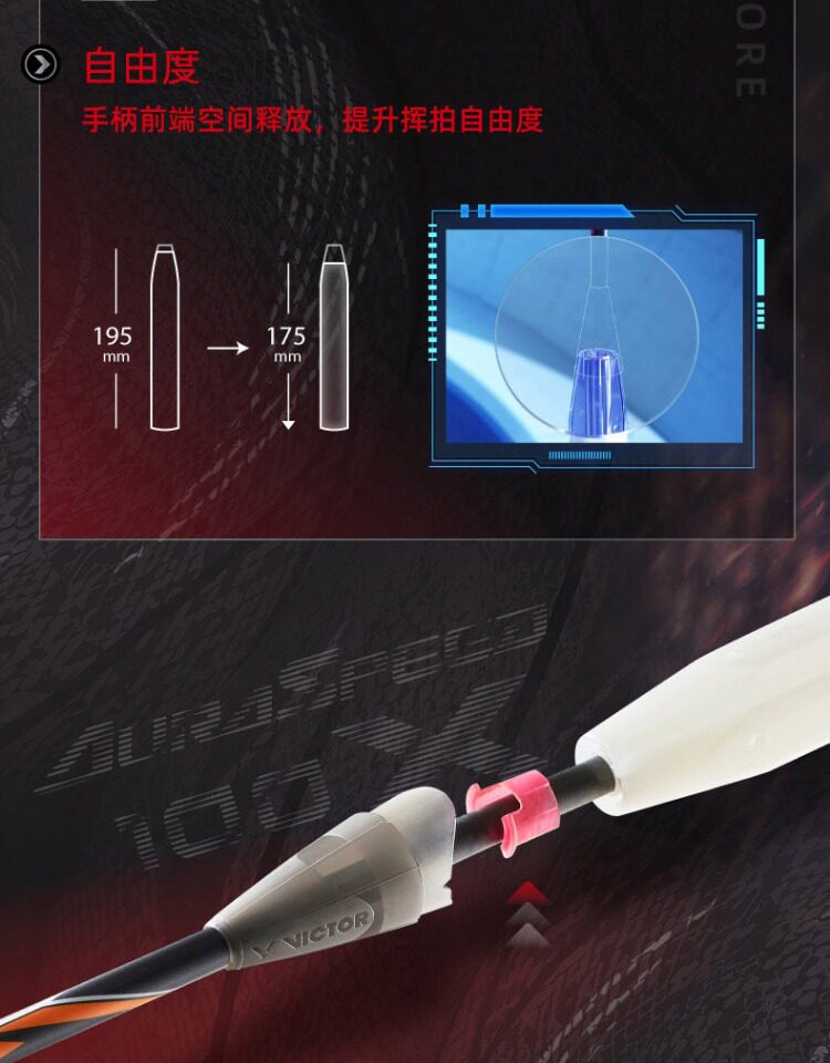 ракетка для бадминтона 正品胜利羽毛球拍威克多速度型羽拍ars100x神速悬浮手柄hs超音速