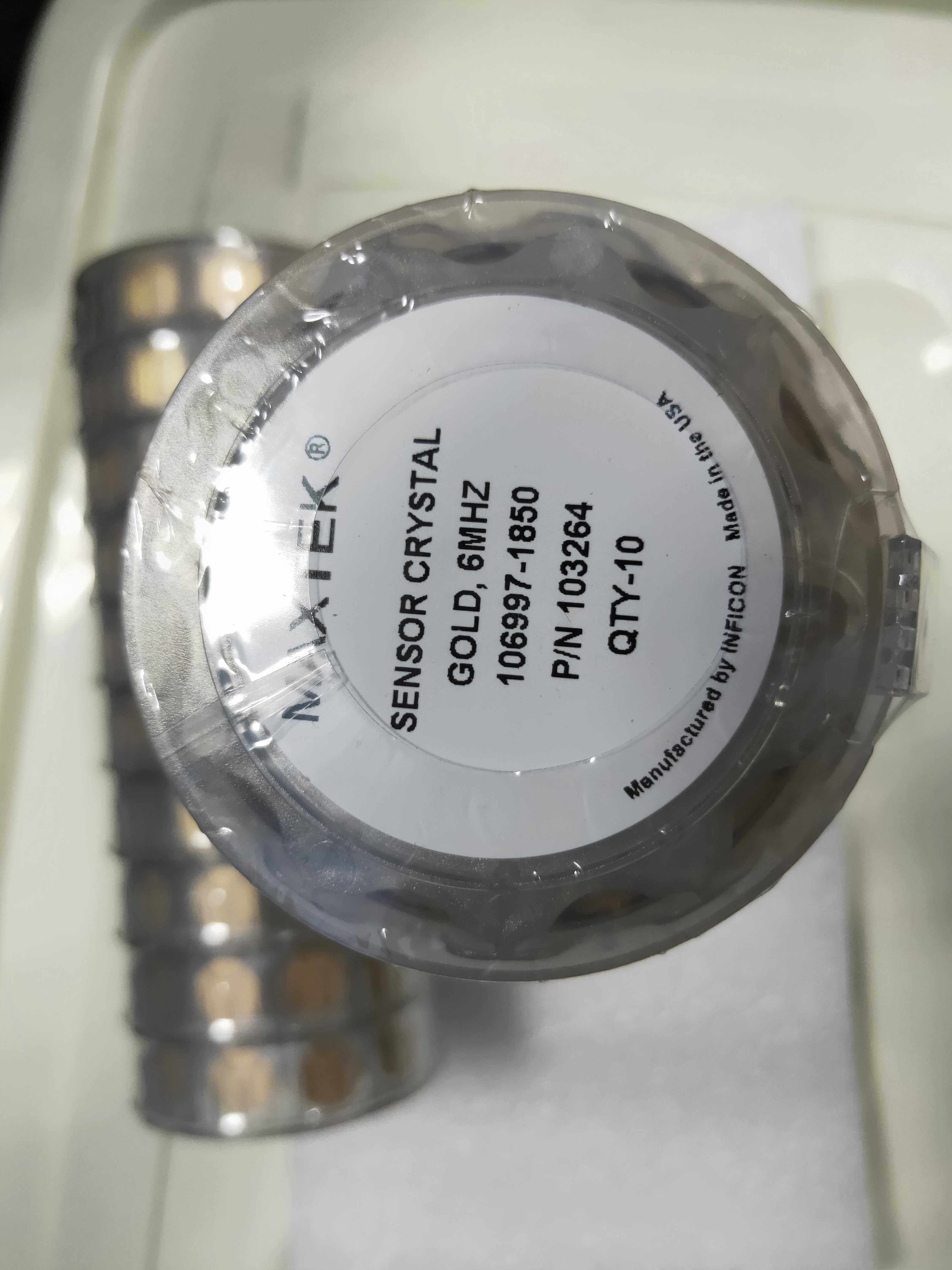 maxtek crystal CRYSTAL GOLD 6MHz 103264 gold crystal oscillator wafer