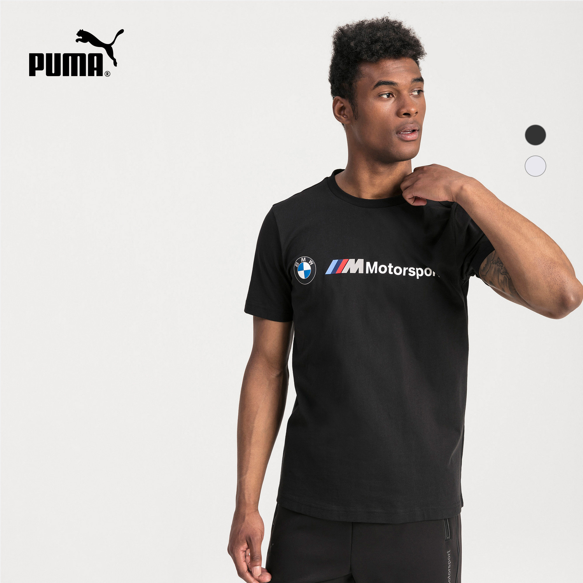 PUMA PUMA official new men BMW racing series printed short sleeve T-shirt BMW 595369
