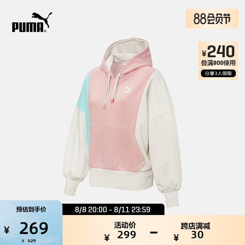 PUMA Puma official woman collage with cap casual thick cotton PANELLED 532184