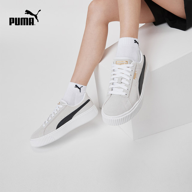 PUMA ທີ່ເປັນທາງການຂອງແມ່ຍິງທີ່ມີເກີບເກີບເກີບເກີບເກີບເກີບເກີບທີ່ມີເກີບຫນາແຫນ້ນທີ່ກົງກັບເກີບແພລະຕະຟອມ SUEDEPLATFORM395225