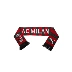 PUMA Hummer chính thức Milan tương phản mẫu Fringe Scarf AC Milan 053546 Khăn quàng cổ / khăn quàng cổ