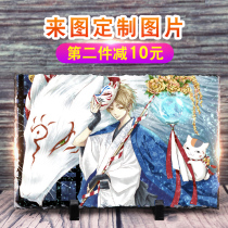 Summer friends account of the weather around the cat teacher spotted darling two-dimensional animation stone plate lithograph