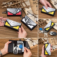 DUER key bag Juggen da bò Hàn Quốc đa chức năng dễ thương lưu trữ túi chìa khóa túi nam sáng tạo móc khóa ví mini