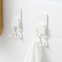 Punch-free towel adhesive hook coat hook toilet bathroom clothes towel hanging kitchen rag apron wall Wall Wall