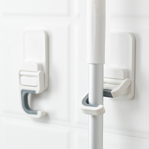 Punch-free no trace mop adhesive hook hanger toilet bathroom mop Wall mop rack mop artifact