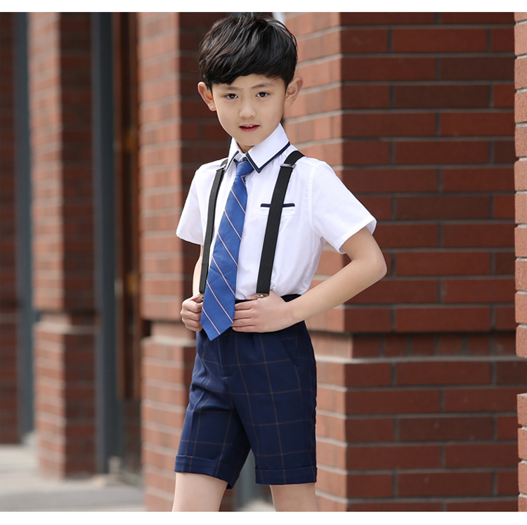 Trường tiểu học hoa cô gái ăn mặc cậu bé máy chủ trang phục bộ ngắn- tay trẻ em của Anh yếm trẻ em trang phục của trẻ em đồ bé gái