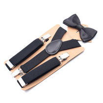 Childrens straps clip childrens pants clip boys Black Strap tie set baby suspenders adjustable women