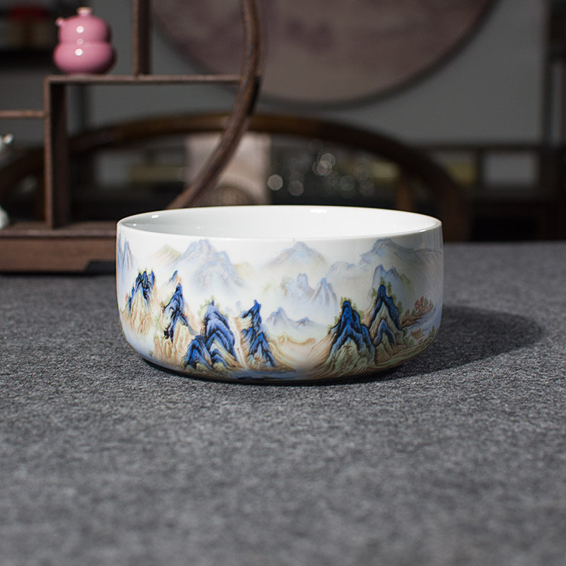 文房新宠！景德镇千里江山陶瓷笔洗，国画爱好者的案头必备？--淘宝好物网