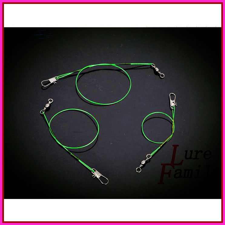 Plastic coated steel wire lead wire with swivel pin Mackerel Mackerel lead wire 15cm 20cm 25cm 30cm