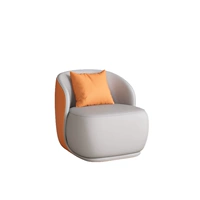 Диван односпальный оранжевый + серый