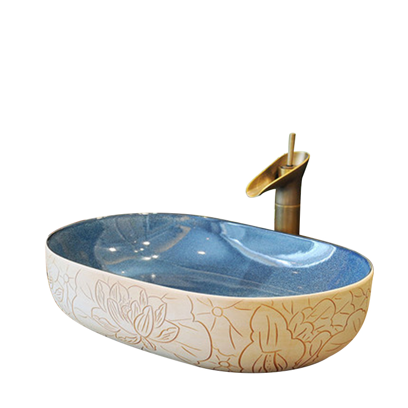 The sink on The ceramic bowl lavatory basin water basin, art basin of household toilet single basin