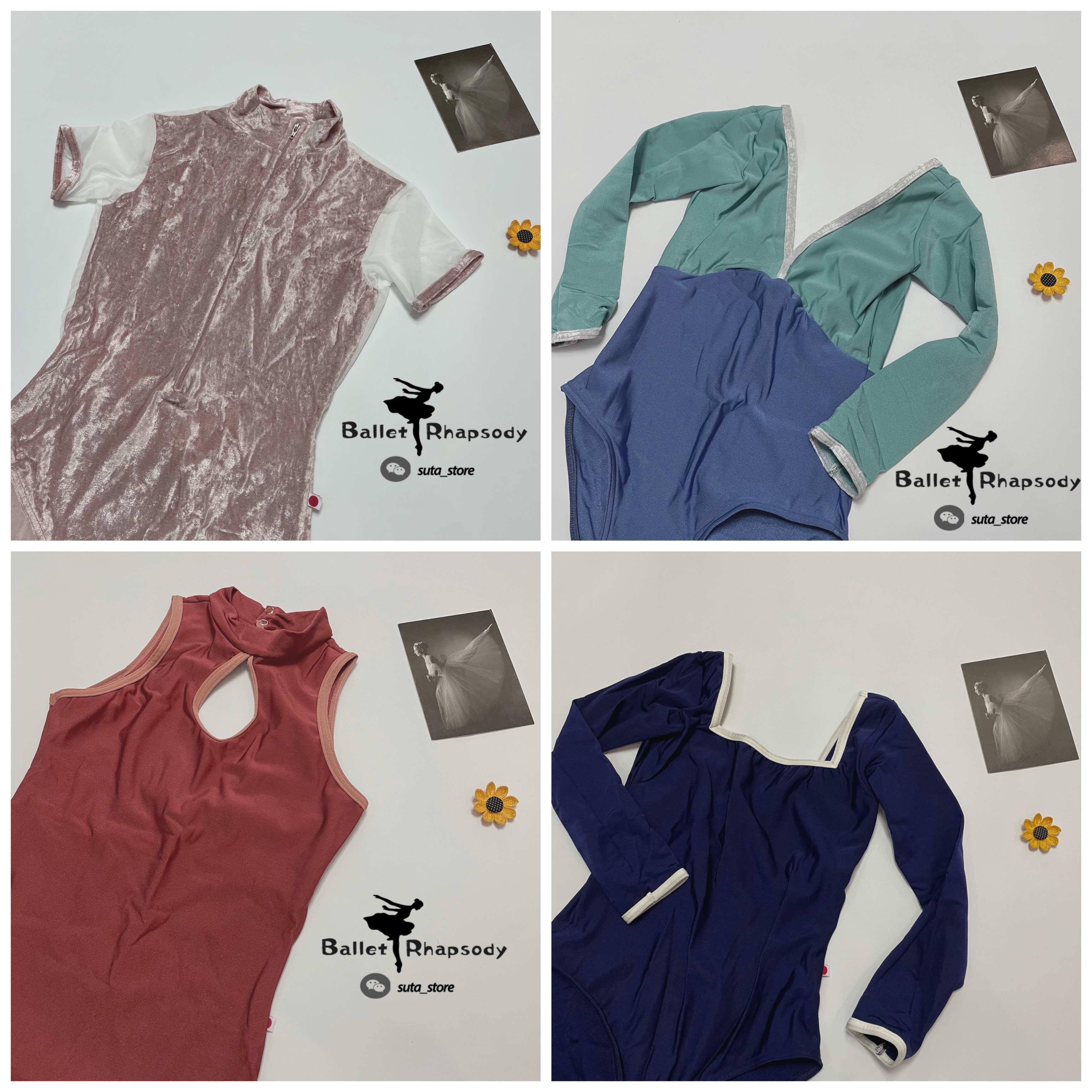 (In Stock) Yumiko imports ballet body suits dance exercise clothes Ballet Rhapsody