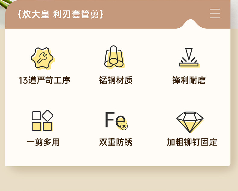 安享好物 安享C级厨房剪-炊大皇厨房剪  