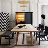 Северный ретро сплошной деревянный обеденный стол