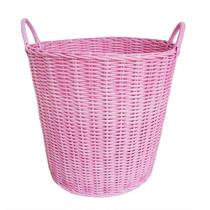 Extra large plastic woven basket storage basket toy frame laundry basket bucket dirty clothes bathroom storage blue hand basket