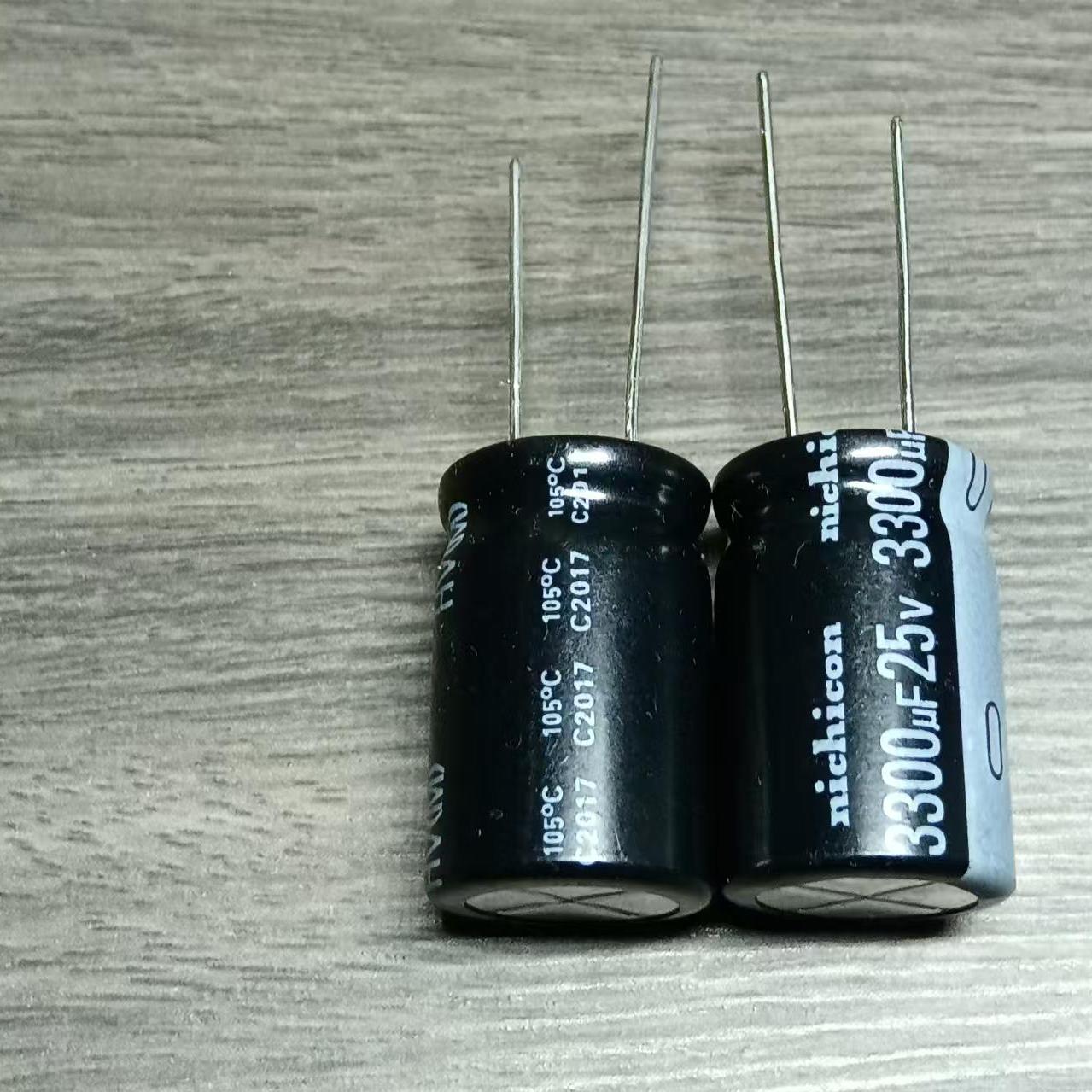 全新日本进口尼吉康nichicon铝电解电容 25V 3300UF 16*25  105度