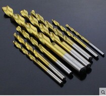 Hand electric drill high speed steel titanium plated twist drill straight handle stainless steel drill 1mm -- 8 5MM 14 kinds of package