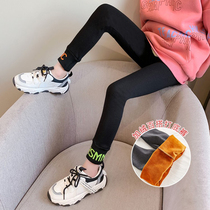 Girls autumn and winter clothes plus velvet leggings baby 2-4 3 5 4 6 5 7 8-year-old girl warm cotton pants tide