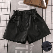 3 childrens clothes 4 foreign 5 autumn and winter clothes 6 girls leather pants 7 thick 8 plus velvet shorts little girl warm pants 10 years old
