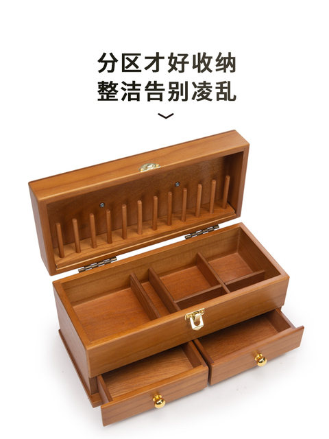 Hongyitang Sewing Box Home Portable Multifunctional Practical Set ເຂັມແລະກະທູ້ການເກັບຮັກສາ Handmade ເຄື່ອງມືຫຍິບ DIY