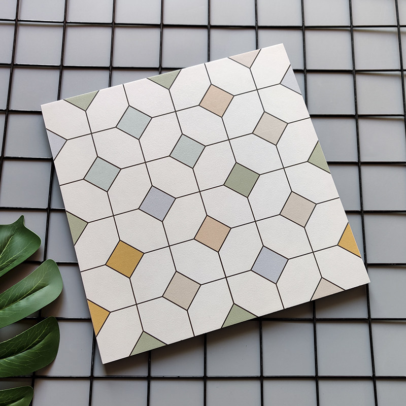 Nordic Colored Plaid Flowers Brick Kitchen MAKEUP ROOM FLOWER SHEET TILES 300 WALL BRICK KINDERGARTEN TOILET NON-SLIP FLOOR TILES