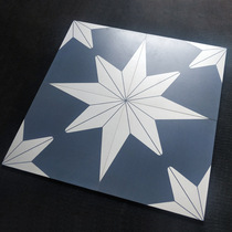 Blue flower brick star pattern parquet tile 300x300 toilet wall tile balcony restaurant non-slip small floor tiles