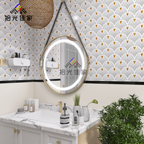 Japanese fan tiles Toilet bathroom floral tile wall tile kitchen 300*600 Bar Background wall tile