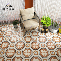 Homestay balcony retro tile Chinese retro restaurant toilet terrace anti-slip floor tile garden tile tile