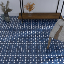 Moroccan vintage small tiles 200 blue four-leaf clover kitchen balcony flower tiles floor tiles home entrance wall tiles