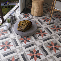 300X300 imitation terrazzo small flower brick toilet tile retro homestay restaurant chain non-slip floor tiles