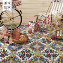 Retro wall tiles 300X300 pastoral hand painted tiles balcony clothing store decoration parquet tile tiles