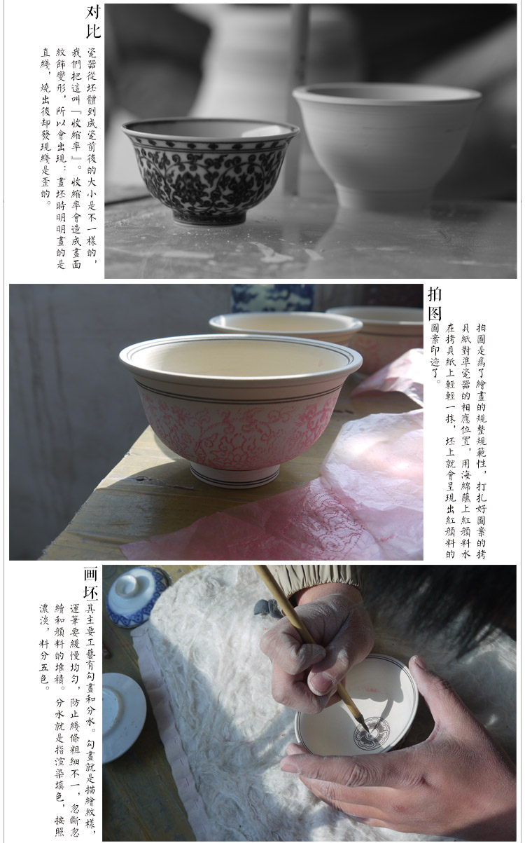 Offered home - cooked pressure in hand - made imitated yongle blue cup masters hand sample tea cup of jingdezhen ceramic tea set a single CPU