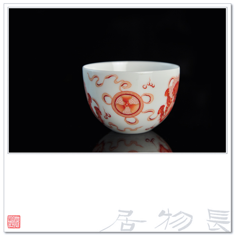 Offered home - cooked alum in red lion Pacific master sample tea cup jingdezhen ceramic tea set manually less light cup bowl is in use