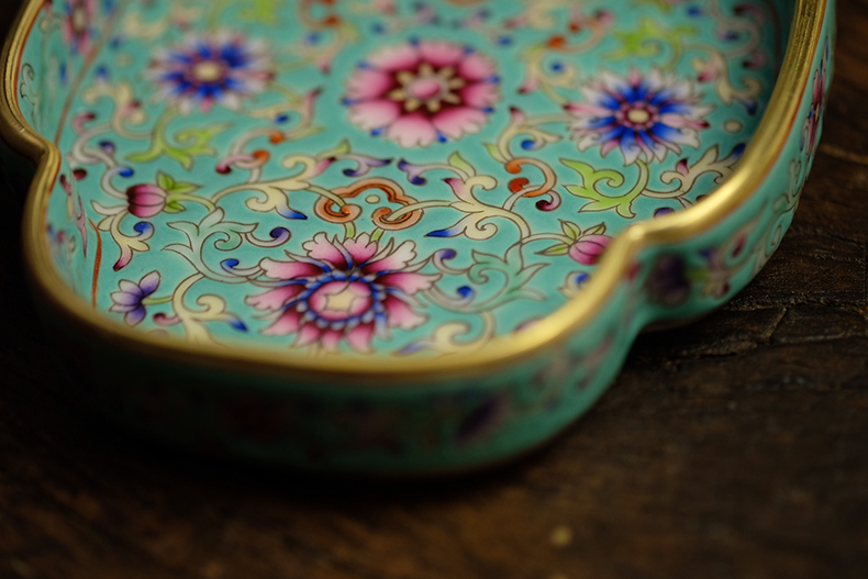 Offered home - cooked ju long up controller colored enamel haitang washed jingdezhen famille rose porcelain tea furnishing articles by hand