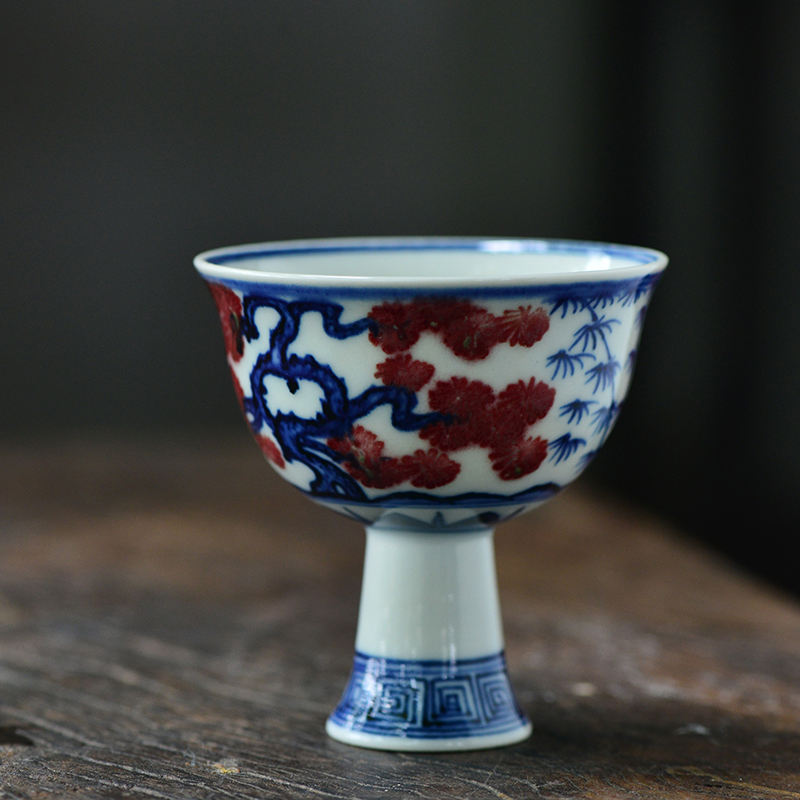 Offered home - cooked jingdezhen blue and white youligong sample tea cup in hand best CPU manually archaize ceramic tea cups