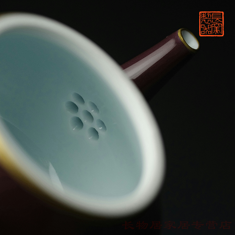 Offered home - cooked ju long up controller zijin glaze see the pear - shaped pot of jingdezhen pure manual archaize ceramic tea pot