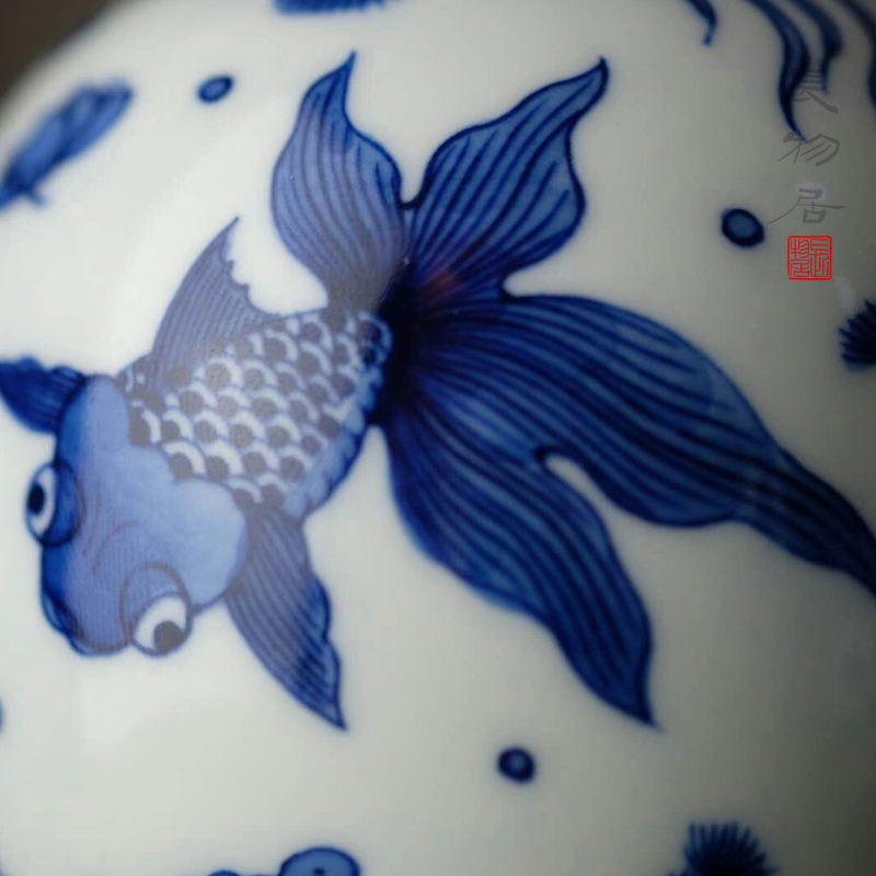 Offered home - cooked view flavour and hand - made porcelain goldfish in jingdezhen points tea fair keller, ceramic tea set