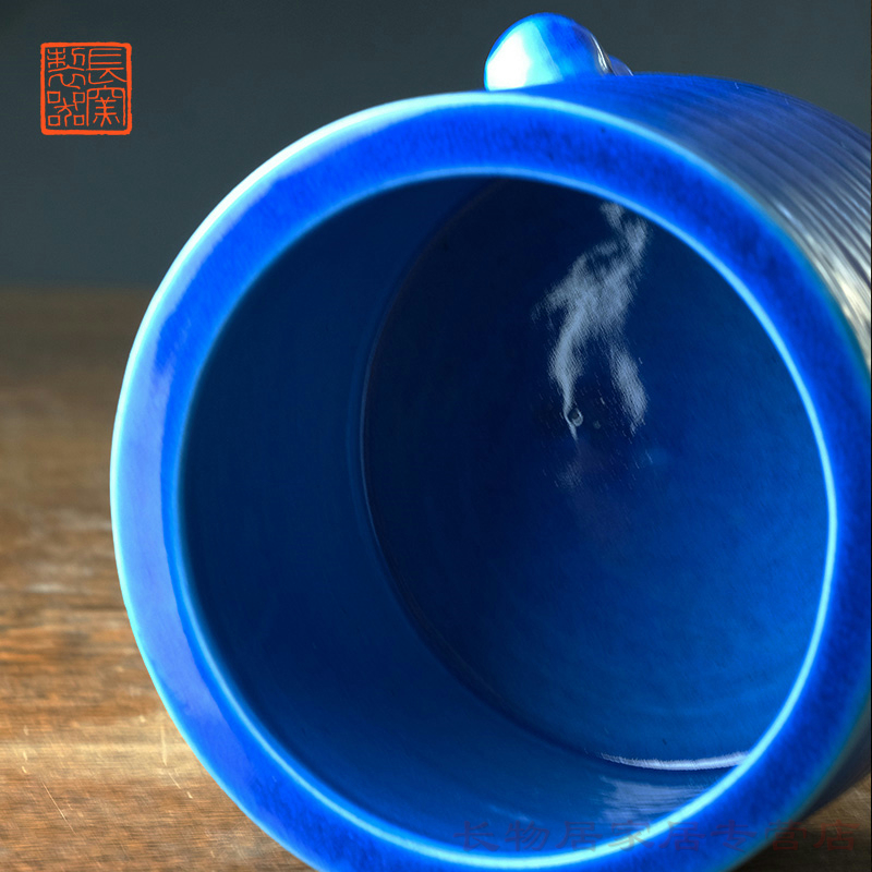 Long up controller offered home - cooked malachite green glaze bowstring grain beast foot furnace in jingdezhen ceramic checking Chinese incense buner furnishing articles