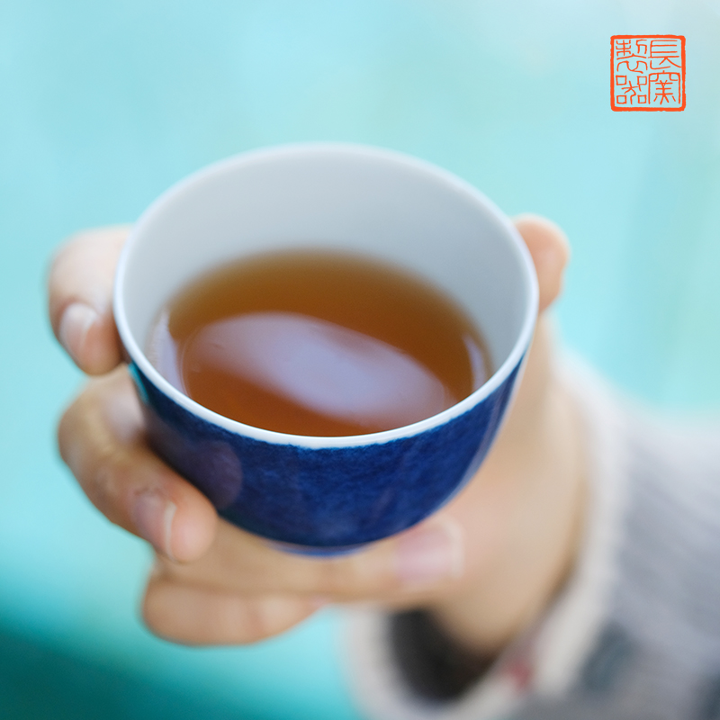 Offered home - cooked ju long up controller spilled maintain taste a cup of jingdezhen blue view of pure hand - made master cup of tea