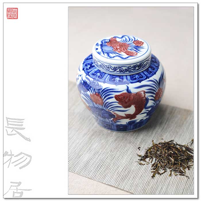 The View flavour is blue and white youligong hand - made porcelain cover pot of tea warehouse caddy fixings jingdezhen ceramic tea set by hand