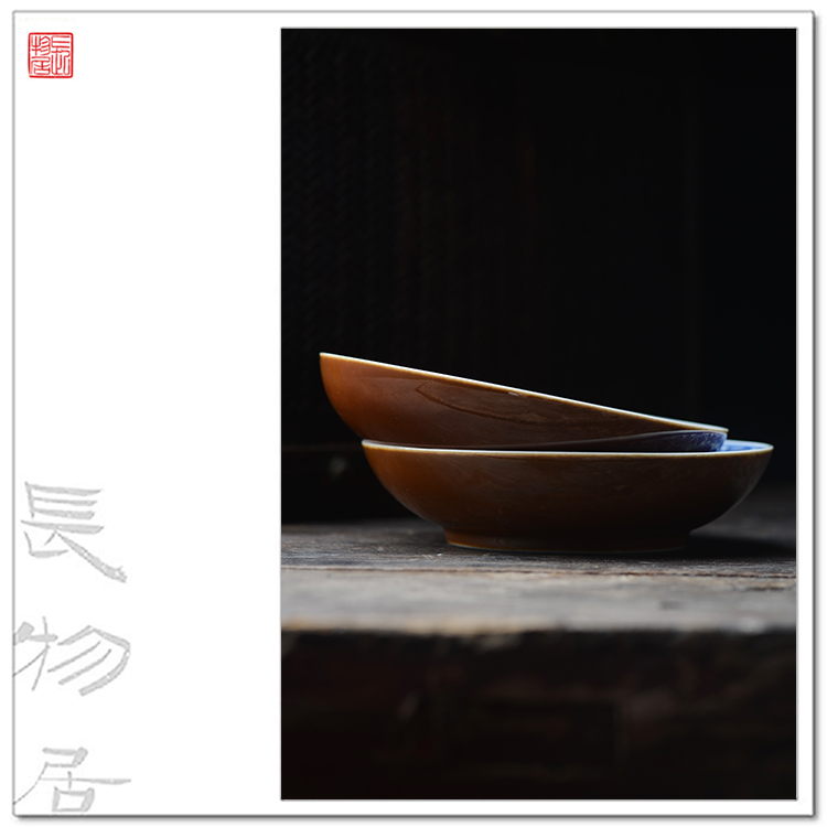 Offered home - cooked reside outside sauce glaze dab of jingdezhen blue and white landscape saucer craft ceramics disc in compote pot bearing plate