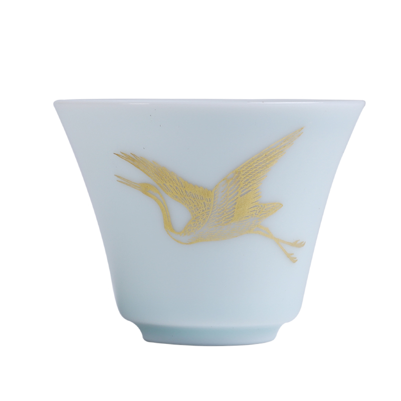 Offered home - cooked view taste pure hand - made paint cranes wsop cup in jingdezhen ceramic tea cups