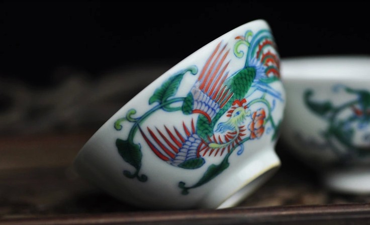 Longfeng offered home - cooked at taste pure hand - made bucket color porcelain cup cup sample tea cup of jingdezhen ceramic cups by hand