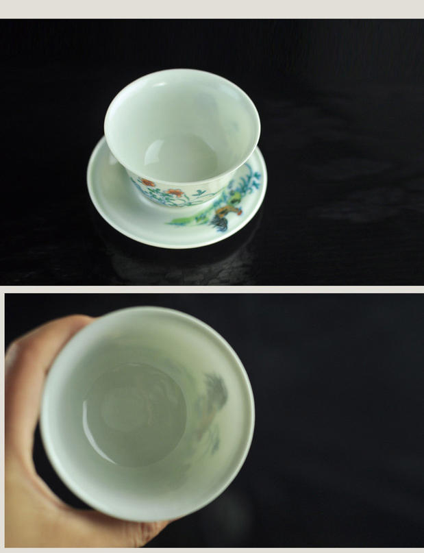 Offered home - cooked in imitation of yongzheng hand - made color bucket cylinder cup chicken jingdezhen checking ceramic sample tea cup with a cup of tea cups