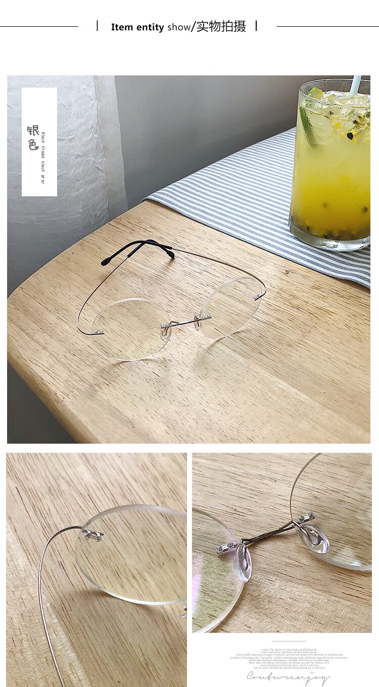 Retro vòng hoàng tử không khung siêu nhẹ cận thị kính gọng tròn khung kính khung mạng đỏ phần văn học tùy chỉnh kích thước nữ gọng kính cận nữ đẹp