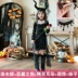 Halloween trẻ em Gothic đậm phù thủy váy bé gái quỷ nhỏ cos trang phục phù thủy trang phục sân khấu google halloween 2018 Trang phục haloween