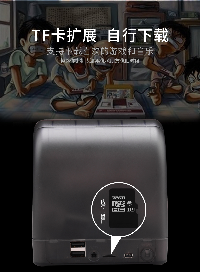 Arcade trò chơi máy gia đình Mini mini console chơi game hoài cổ kiểu cũ cầm tay rocker màn hình lớn trẻ em psp trò chơi đôi máy tính retro GBA top ten giả lập túi leprechaun - Kiểm soát trò chơi tay cầm xbox one s