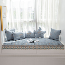 Thickened bay window mat Window sill mat Plush bay window blanket Pastoral tatami mat Non-slip balcony cushion set to do