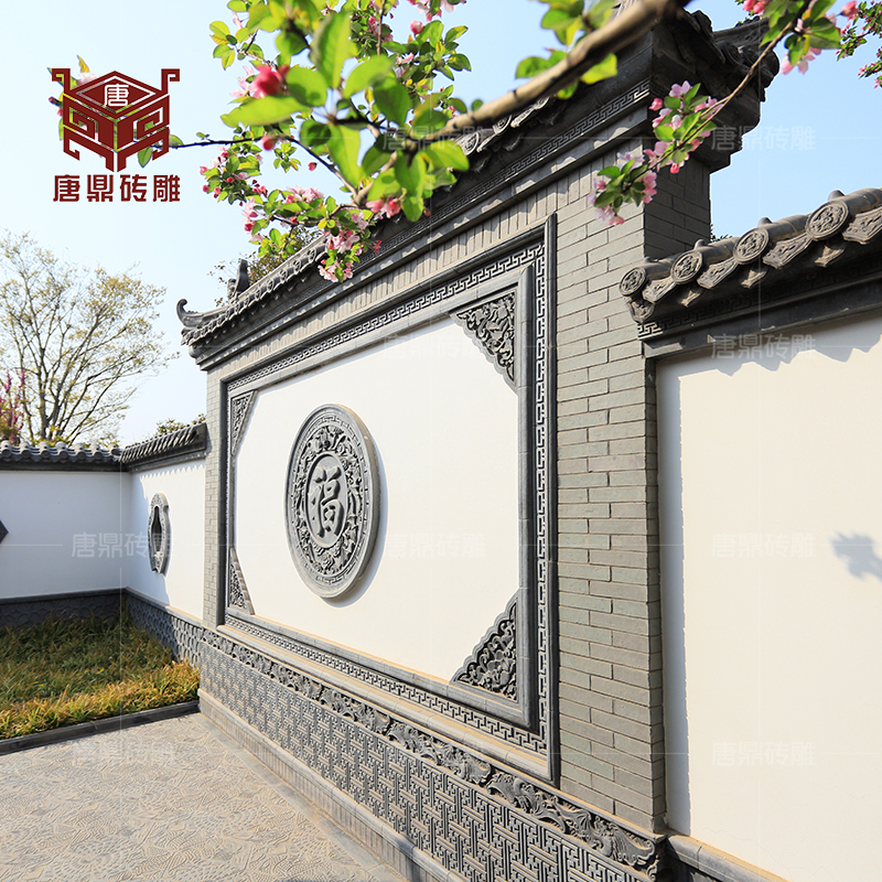 Tang ding brick carved imitation ancient green brick Chinese style courtyard shadow wall wall illuminated wall line border decoration XT150 bat line
